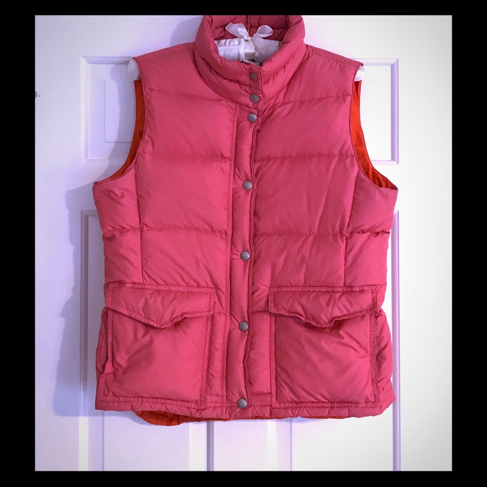 Pink J. Crew Puffy Vest